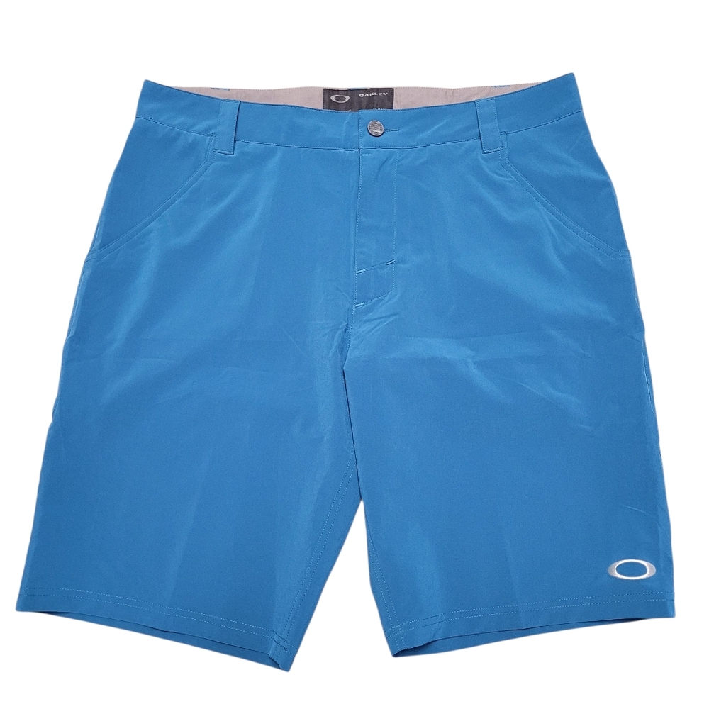 Oakley Hybrid 5 Pocket Shorts Performance Fit Teal Green Hydrolix Sz 34
